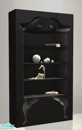 Sims 2 — Crazy Livingroom Recolors - Vintage Shelf black by ShinoKCR — 