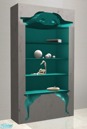 Sims 2 — Crazy Livingroom Recolors - Vintage Shelf aqua by ShinoKCR — 