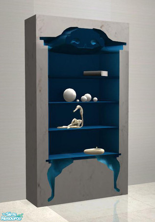 Sims 2 — Crazy Livingroom Recolors - Vintage Shelf blue by ShinoKCR — 