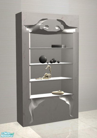 Sims 2 — Crazy Livingroom Recolors - Vintage Shelf white by ShinoKCR — 