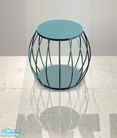Sims 2 — Crazy Livingroom Recolors - Sidetable blue by ShinoKCR — 
