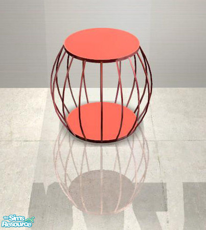 Sims 2 — Crazy Livingroom Recolors - Sidetable red by ShinoKCR — 