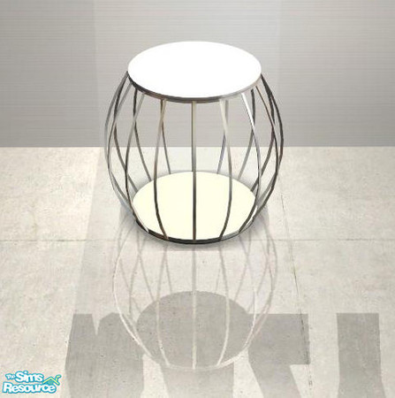 Sims 2 — Crazy Livingroom Recolors - Sidetable white by ShinoKCR — 