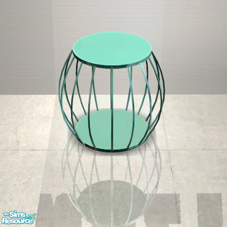 Sims 2 — Crazy Livingroom Recolors - Sidetable aqua by ShinoKCR — 