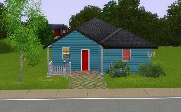 Sims 3 — Bold - Starter Home Series by cerrikun — Starter home in colorful scheme (for neutral scheme, see Bland -