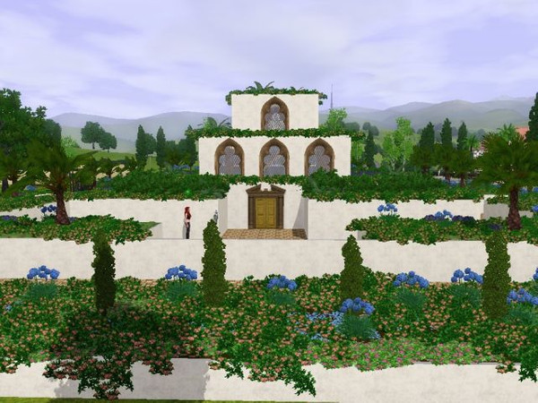 Sims 3 — Hanging Gardens by jadepanther198303 — 4 bedroom 5 bathroom home styled after the Hanging gardens of Babylon.