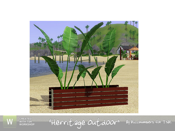 Sims 3 — Herritage Outdoor Planter by TheNumbersWoman — Decor for your outdoor plants are always nice. By RicciNumbers at