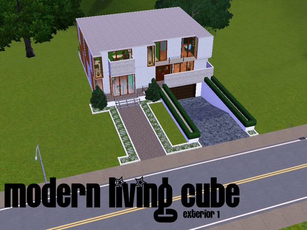 Sims 3 — Modern Living Cube by iarejake — This ultra-modern cube has all you could ever want from a home. Spanning three