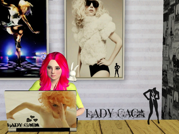 Sims 3 — Laptop Lady Gaga by gabrixsantana — By: B!eL For o the sims 3 .