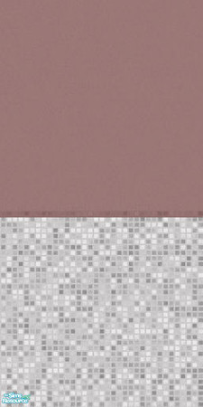 Sims 2 — Dusty Rose Silver Mosaic by jasysboo — Dusty pink/brown paint at top with a silver mosaic base.