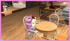 Sims 2 — Mr Bearlybutts Booster Seat by rebecah — Toddlers are able to sit at the dining table and eat with others. Place