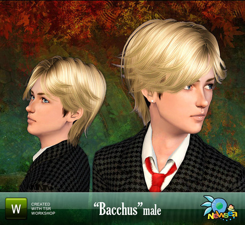 Sims 3 — Newsea Bacchus Male Hairstyle  by newsea — This hairstyle By YU is for male. Works for all ages except toddler