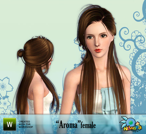Sims 3 — Newsea Aroma Female Hairstyle  by newsea — This hairstyle By N is for female and male. Works for all ages except