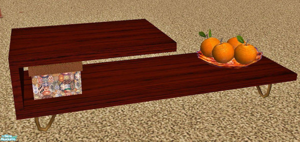 Sims 2 — Livorno Living Room by Simpleton - Mahoganey Coffee Table by Miss_Simpleton — Recolour of the SIP Living Room 4,