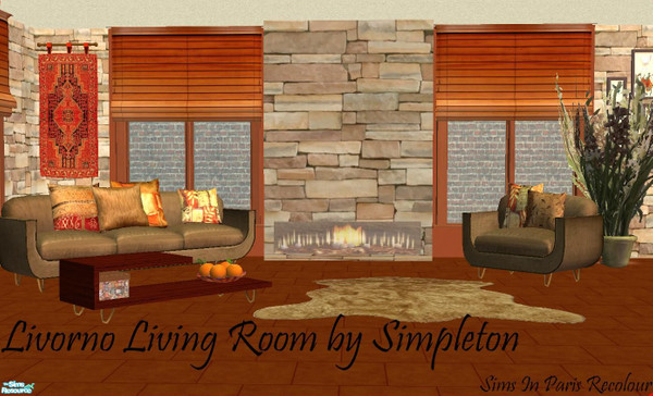 Sims 2 — Livorno Living Room by Simpleton by Miss_Simpleton — Recolour of the SIP Living Room 4, You will need to