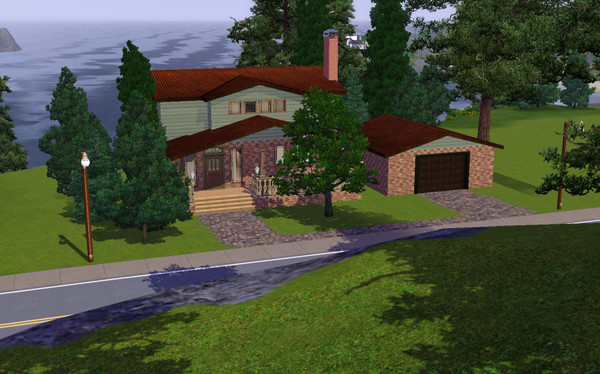 Sims 3 — The Foxtail by peachy146 — A spacious Craftsman style Bungalow for your Sims! 2 Bedroom 2.5 Bath plus a Den.