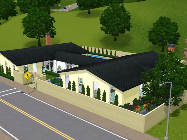 Sims 3 — Pilner Lane by skagrl7250 — 3 bedrooms, 3 bathrooms, living room, family room, office, pool. 