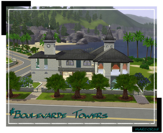 Sims 3 — Boulevarde Towers by marcorse — Boulevarde Towers is offered to the market in a nominally unfurnished state,