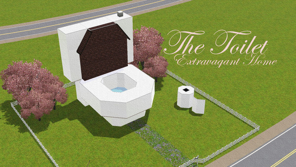 Sims 3 — The Toilet by sbrizolone — Have you ever wanted to live in a huge, white, ceramic toilet? If you said Yes, then