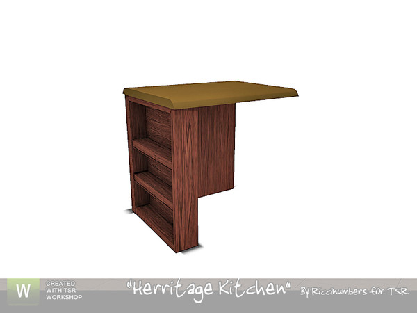 Sims 3 — Herritage Kitchen Island Counters by TheNumbersWoman — Island portion of the kitchen set. By RicciNumbers at