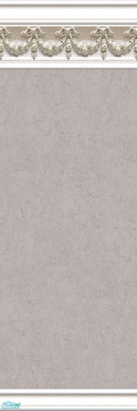 Sims 2 — jsf2WSwag4Taupe by jsf — Newly revised, white, ornately carved, swagged, mouldings hold a muted and stone like