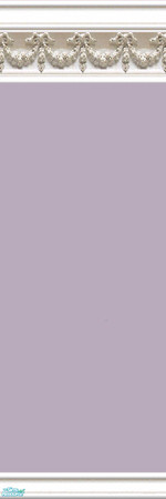 Sims 2 — jsf2WSwag4Violet by jsf — Newly revised, white, ornately carved, swagged, mouldings hold a muted paint in a
