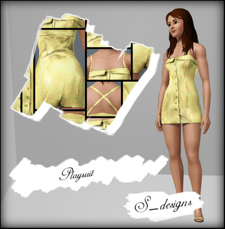 Sims 3 — Playsuit by S_designs — Outfit for young adults and adults. 1 recolorable part