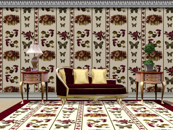 Sims 3 — Victorian Floral Collection Pattern 1 by ahundley — Victorian Floral Collection Pattern 1 of 9 coordinating