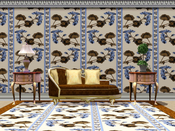Sims 3 — Victorian Floral Collection Pattern 4 by ahundley — Victorian Floral Collection Pattern 4 of 9 coordinating