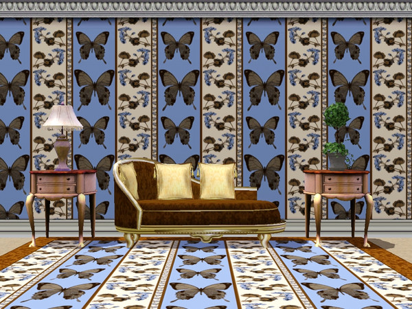 Sims 3 — Victorian Floral Collection Pattern 6 by ahundley — Victorian Floral Collection Pattern 6 of 9 coordinating