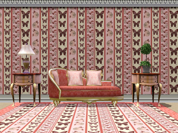Sims 3 — Victorian Floral Collection Pattern 8 by ahundley — Victorian Floral Collection Pattern 8 of 9 coordinating