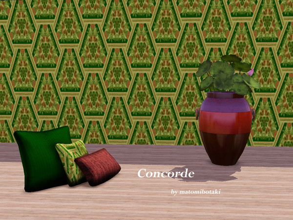 Sims 3 — Concorde by matomibotaki —  asymmetric ititle pattern for use as wall or floor.You find it under title.