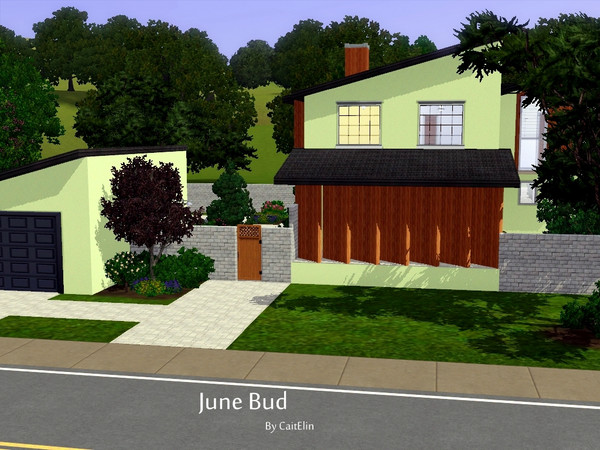 Sims 3 — June Bud by CaitElin — This house is perfect for a small family with a modern appeal. It is two stories with an