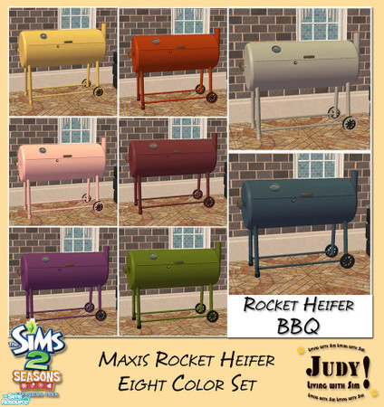 Sims 2 — Judy_Rocket Heifer BBQ Recolor Set by judyhugsnoopy — Do you want more color for Rocket Heifer BBQ Set? Why Not