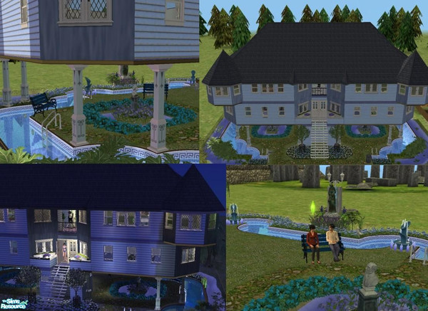 Sims 2 — Quengel 2 by Quengel — Beautifully designed house with a relaxing garden-landscape! Size 2x3. One Bedroom,