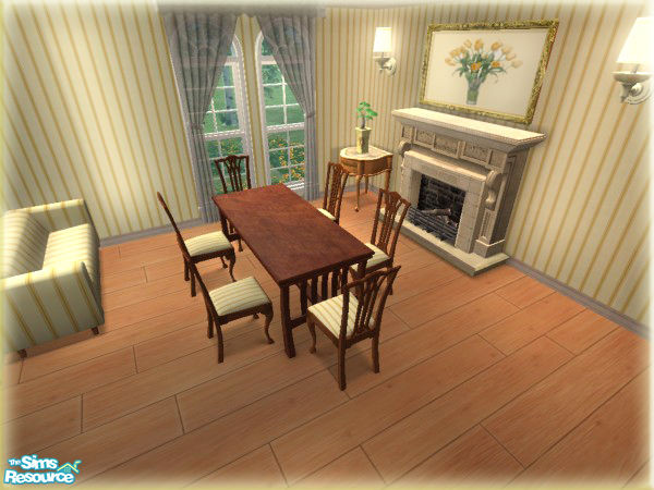 Sims 2 — Buttercup Yellow & Gold Dining Room by foxysensei — Buttercup Yellow & Gold Dining Room: A lovely golden