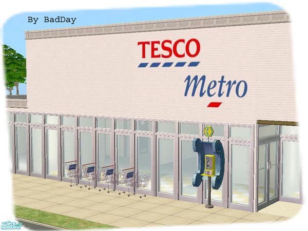 Sims 2 — Tesco Metro by BadDay — Open 24 hours for all your grocery needs, Tesco is fully stocked with many popular
