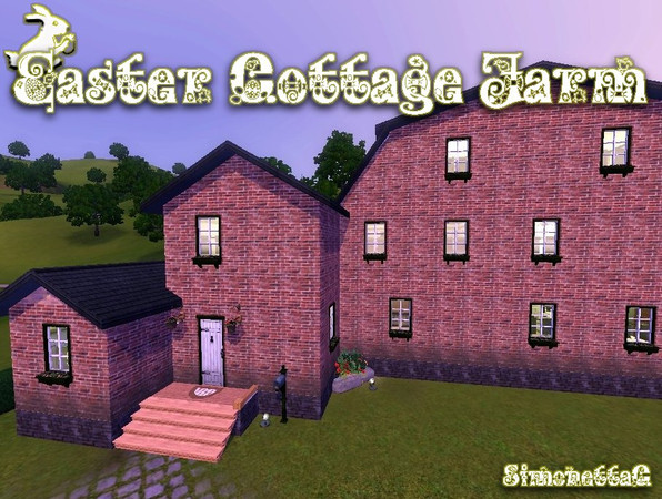 Sims 3 — Easter Cottage Farm by SimonettaC — A cosy farm suitable for a growing family. A garden with produce, ready to