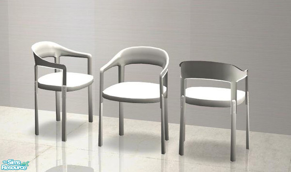 Sims 2 — Modern Living Recolors - Dekchair white by ShinoKCR — 