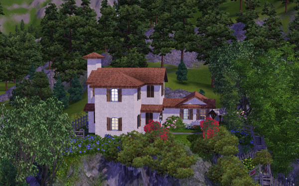 Sims 3 — Myway by francien — Unique house with a garden wich has lots of unexpected spots to sit barbeque or fishing.