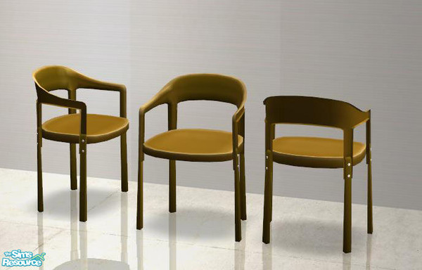 Sims 2 — Modern Living Recolors - DeskChair brown by ShinoKCR — 