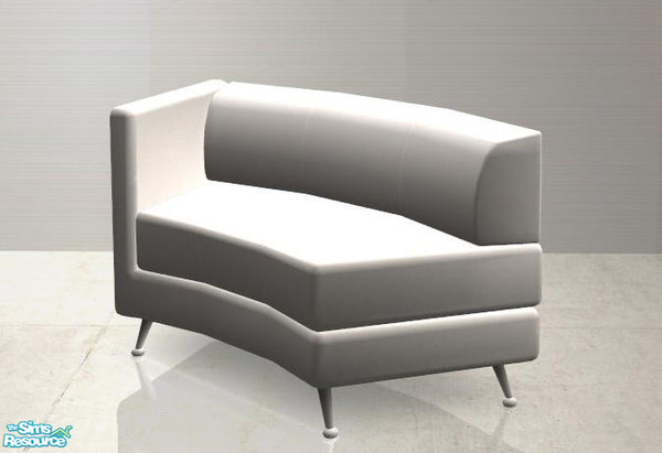 Sims 2 — Modern Living Recolors - Sectional Sofa with Armrest white by ShinoKCR — 
