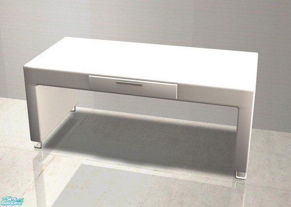 Sims 2 — Modern Living Recolors - Desk white by ShinoKCR — 