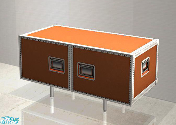 Sims 2 — Modern Living Recolors - Sideboard red by ShinoKCR — 