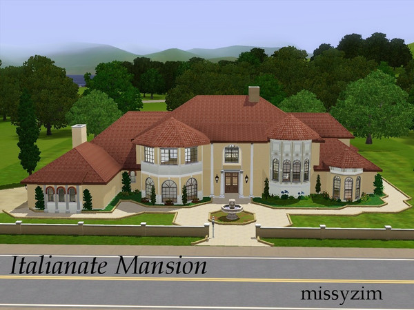 Sims 3 — Italianate Mansion by missyzim — Italianate style mansion with four bedrooms ensuite. First floor has living