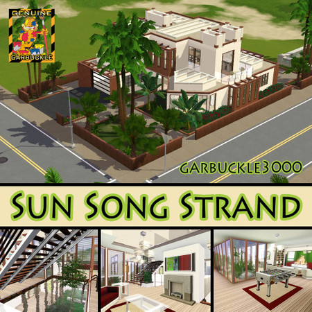 Sims 3 — Sun Song Strand by garbuckle3000 — A modern 2 bedroom, 3 bath home, with views of the beach. Plenty of