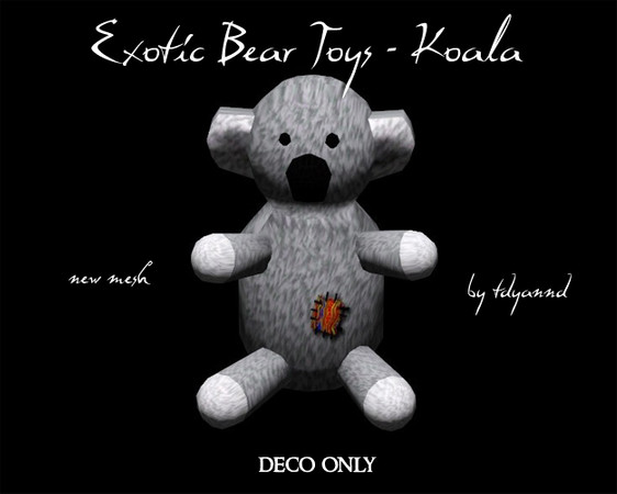 Sims 3 — Exotic Bear Toys Koala by tdyannd — This toy is decorative only, which means it serves no purpose other than to