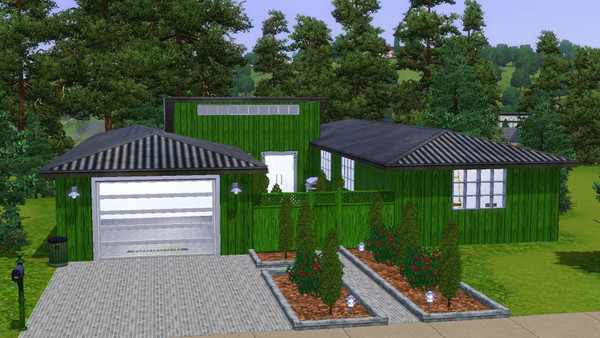 Sims 3 — Mouser - 2br, 2ba by Flexina — A family home with open livingplan, nice court yard and one car garage with space