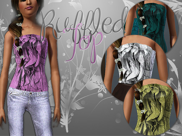 Sims 3 — Ruffled Top by kelxaa — A beautiful ruffled top for your sims. Hope you like :)