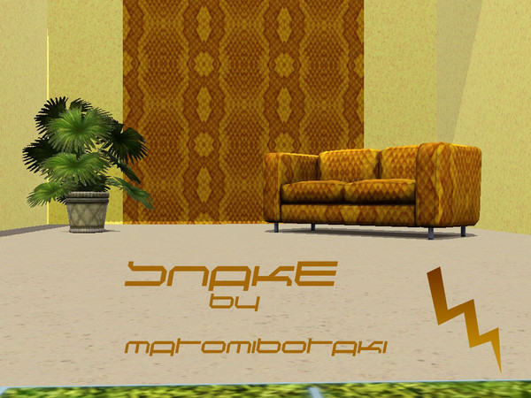 Sims 3 — snake by matomibotaki — snake skin, decorates each item to a stylish object. You will find it under Leather/Fur 